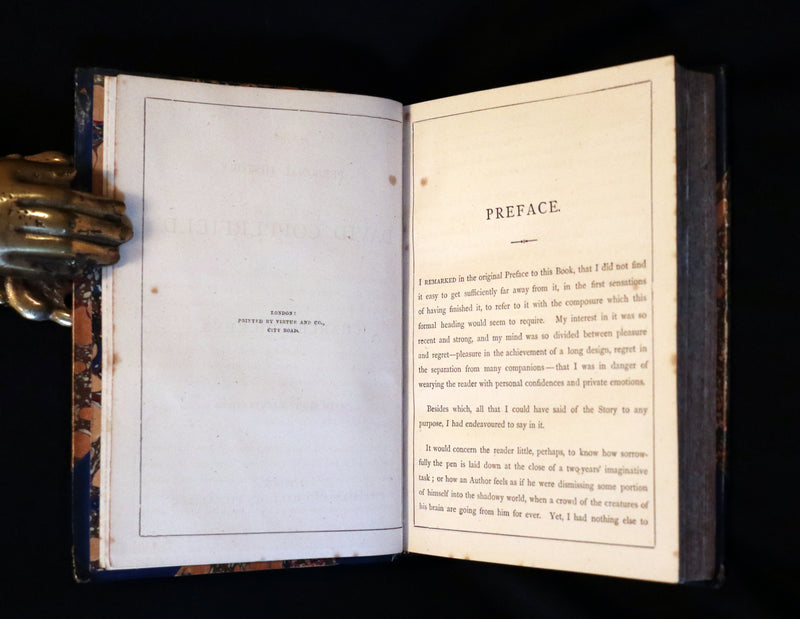 1869 Rare Victorian Book - DAVID COPPERFIELD by Charles Dickens Illustrated by Browne.