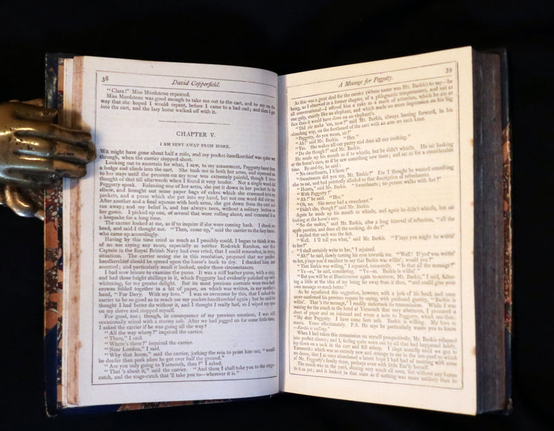 1869 Rare Victorian Book - DAVID COPPERFIELD by Charles Dickens Illustrated by Browne.