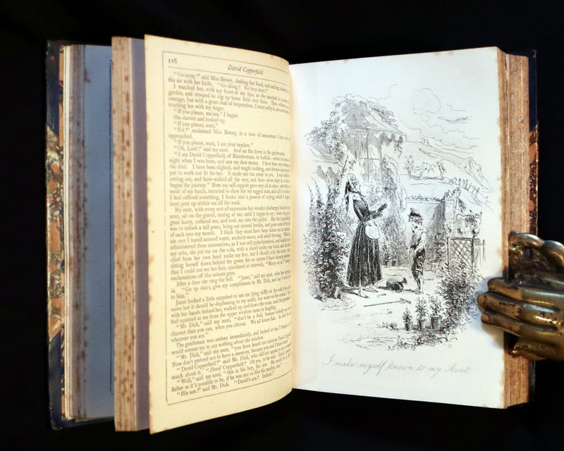 1869 Rare Victorian Book - DAVID COPPERFIELD by Charles Dickens Illustrated by Browne.