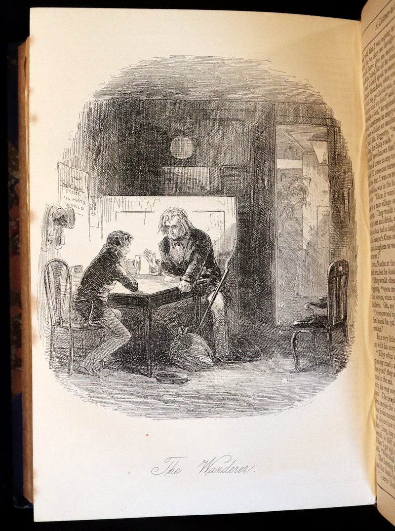 1869 Rare Victorian Book - DAVID COPPERFIELD by Charles Dickens Illustrated by Browne.