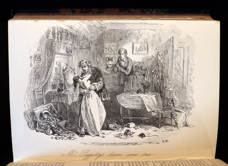 1869 Rare Victorian Book - DAVID COPPERFIELD by Charles Dickens Illustrated by Browne.