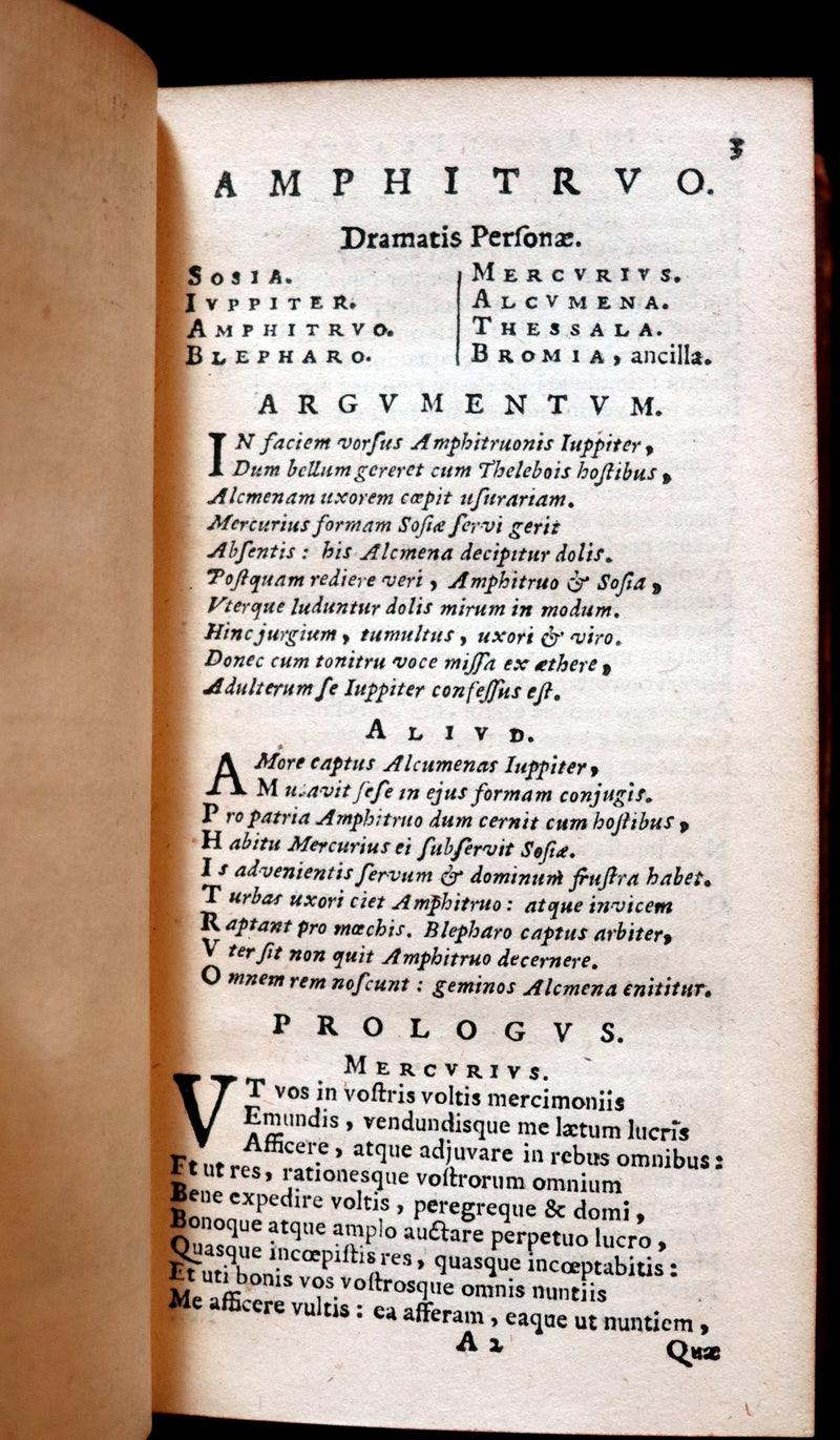 1652 Rare Latin Book - PLAUTUS Plays - Plauti COMOEDIAE Superstites XX. Accuratissime editae.