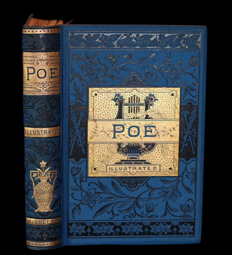 1882 Rare Victorian Book - Poems of Edgar Allan POE (The Raven, Lenore, Ulalume, ...).