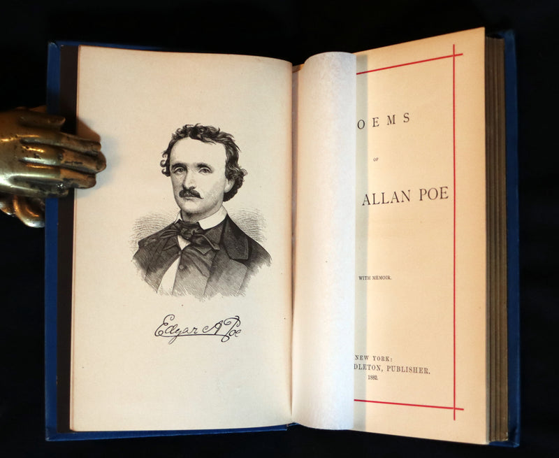 1882 Rare Victorian Book - Poems of Edgar Allan POE (The Raven, Lenore, Ulalume, ...).