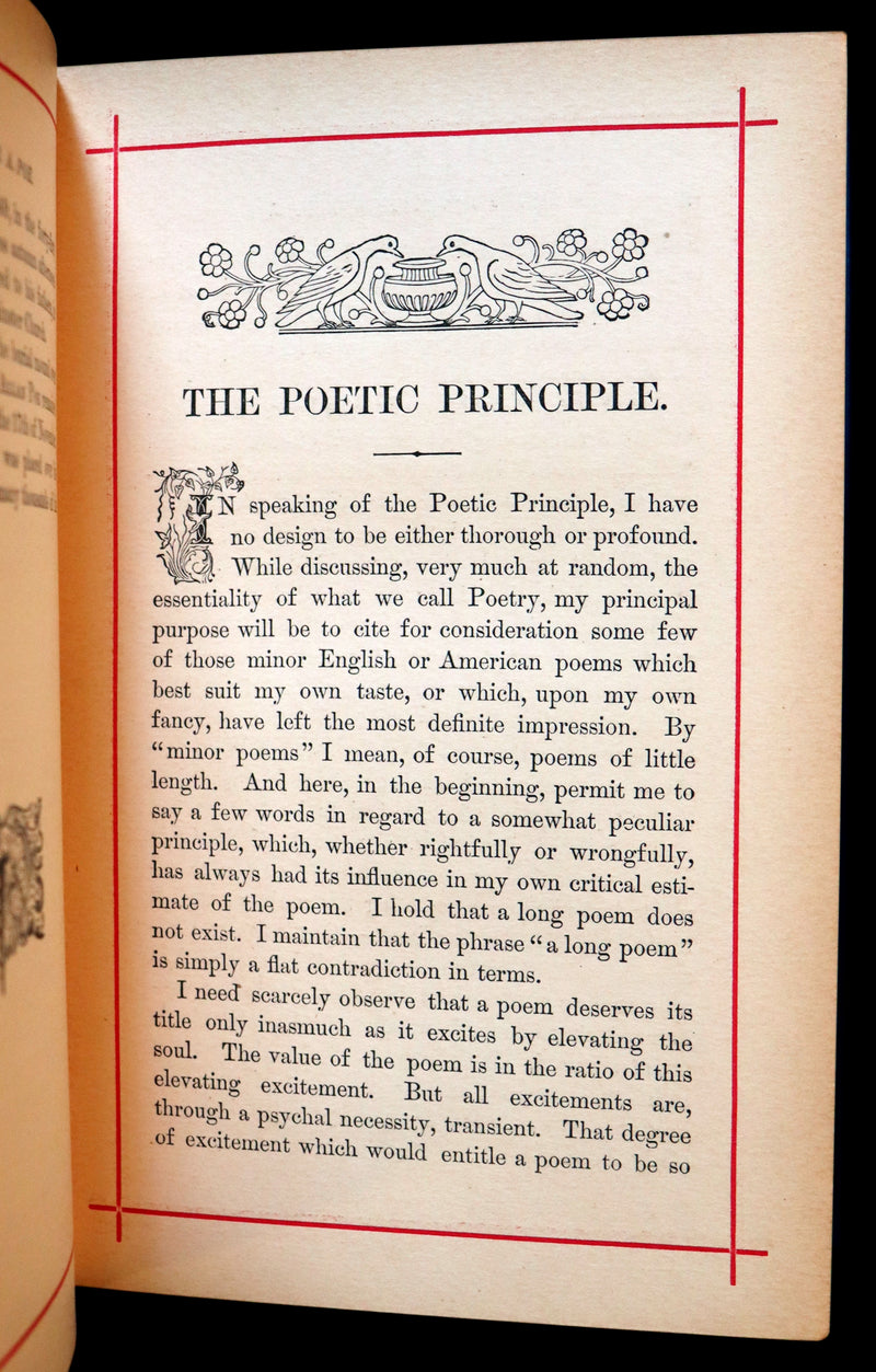 1882 Rare Victorian Book - Poems of Edgar Allan POE (The Raven, Lenore, Ulalume, ...).