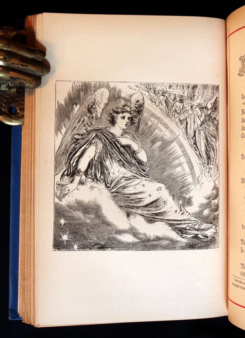 1882 Rare Victorian Book - Poems of Edgar Allan POE (The Raven, Lenore, Ulalume, ...).