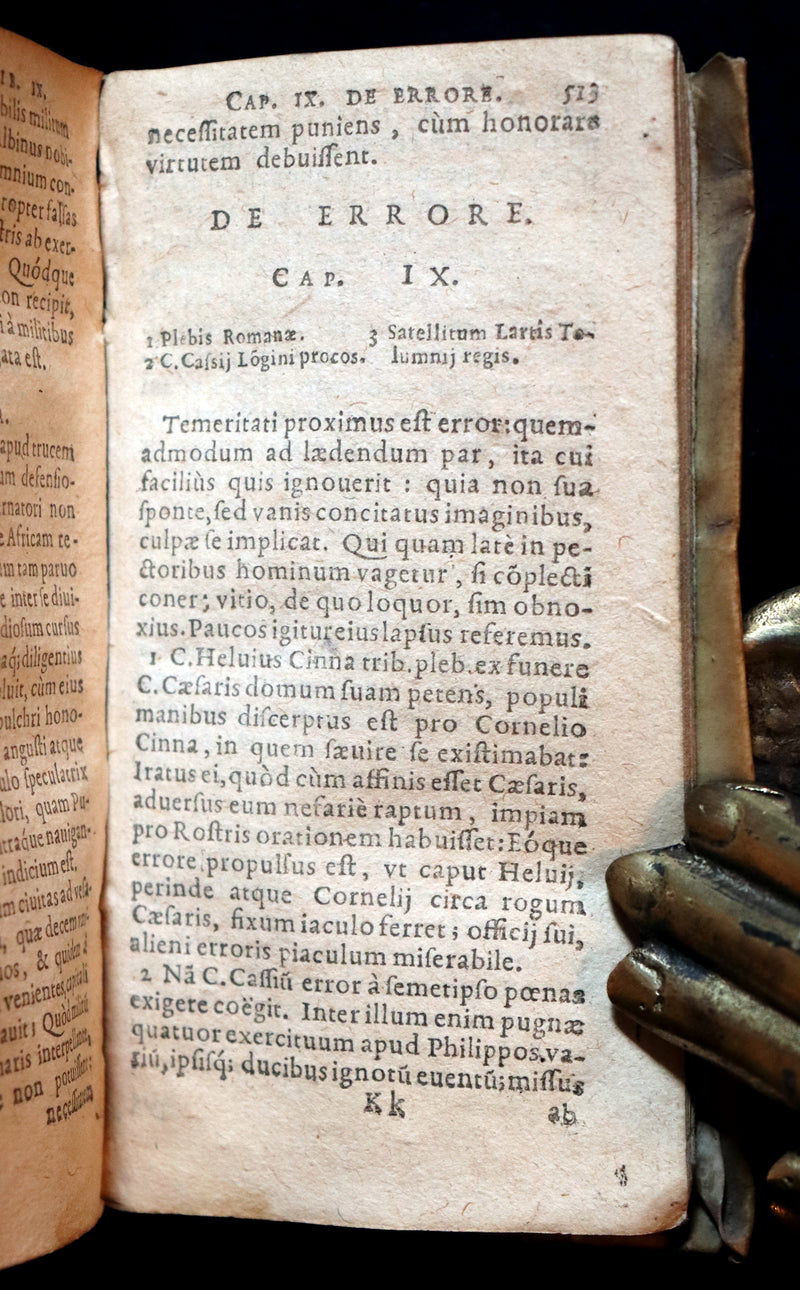 1619 Scarce Latin Vellum Book - Valerius Maximus' Stories of Roman life. Dictorum, factorumque memorabilium libri IX.