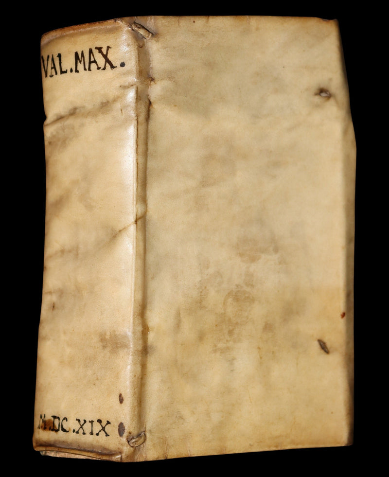 1619 Scarce Latin Vellum Book - Valerius Maximus' Stories of Roman life. Dictorum, factorumque memorabilium libri IX.