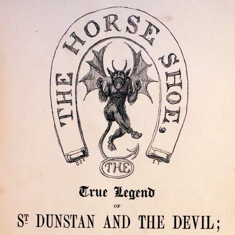 1850 Scarce 1stED - CRUIKSHANK's True Legend of St Dunstan, Horseshoe Against Witchcraft.