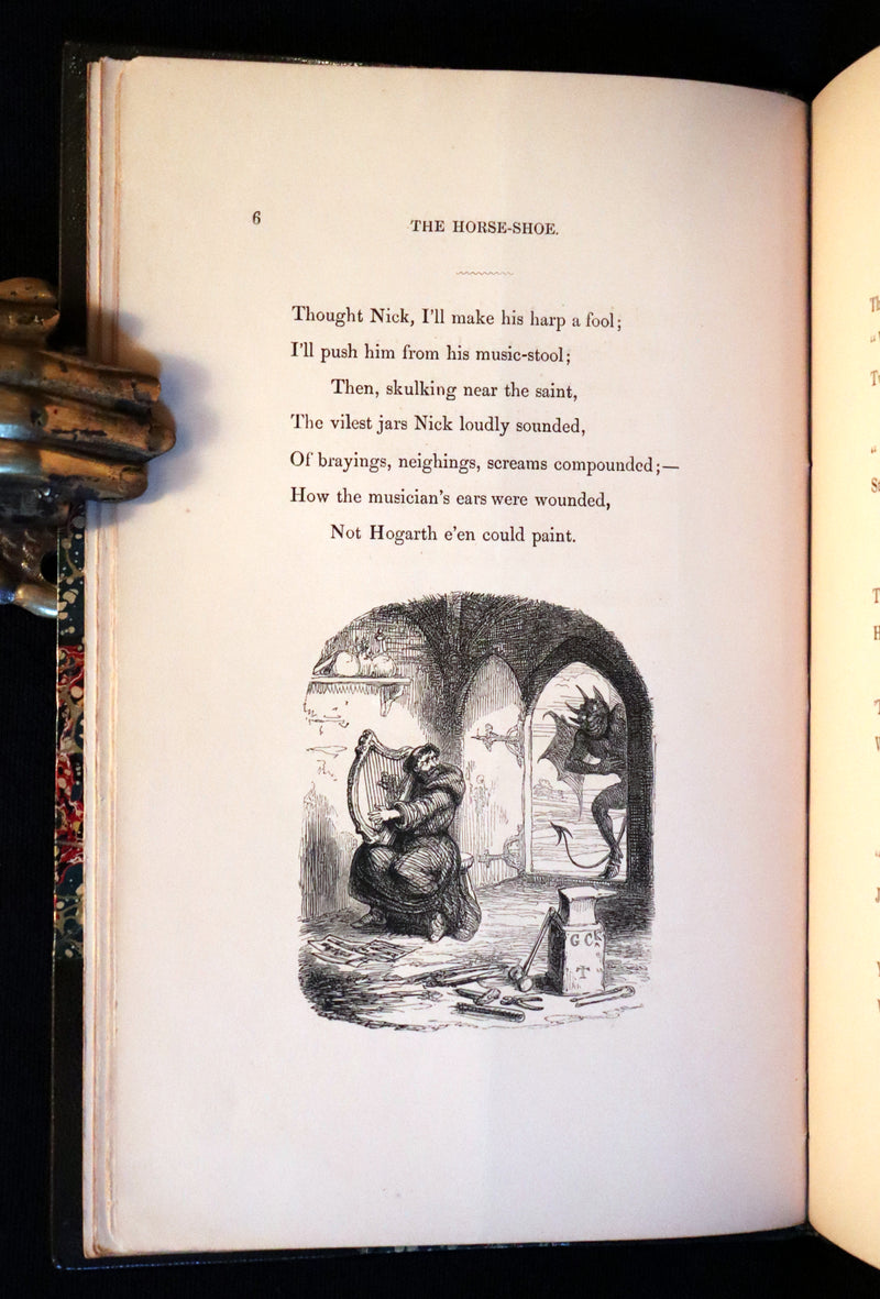 1850 Scarce 1stED - CRUIKSHANK's True Legend of St Dunstan, Horseshoe Against Witchcraft.