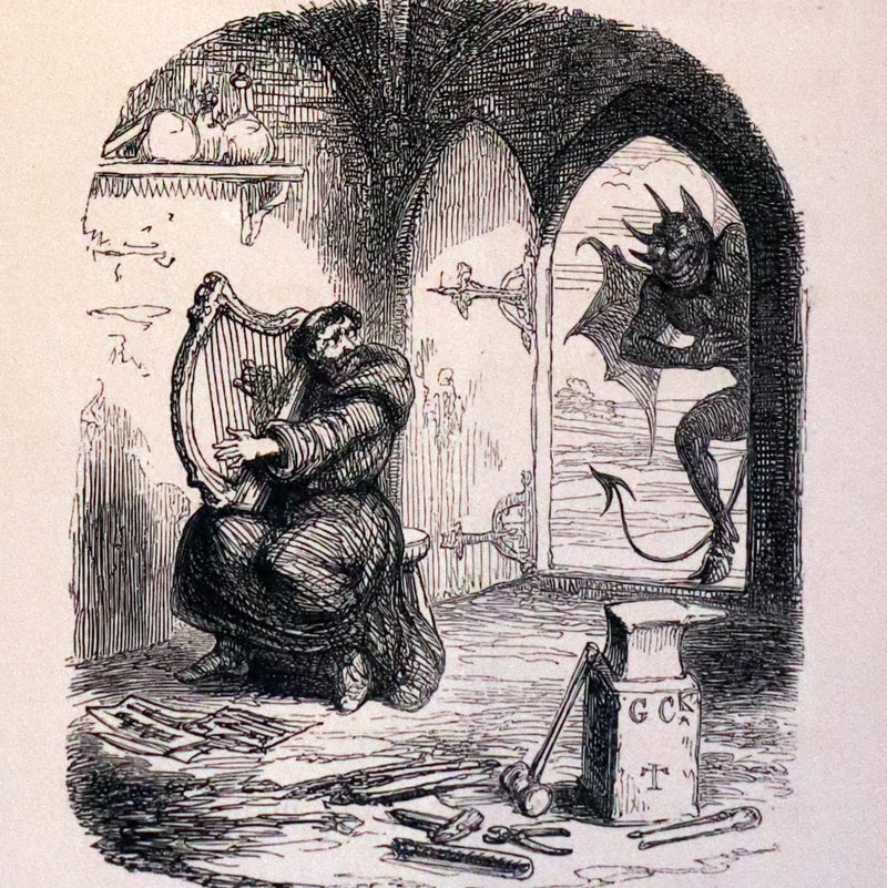 1850 Scarce 1stED - CRUIKSHANK's True Legend of St Dunstan, Horseshoe Against Witchcraft.