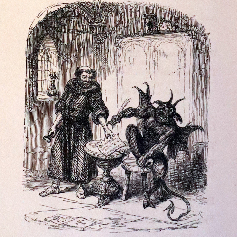 1850 Scarce 1stED - CRUIKSHANK's True Legend of St Dunstan, Horseshoe Against Witchcraft.