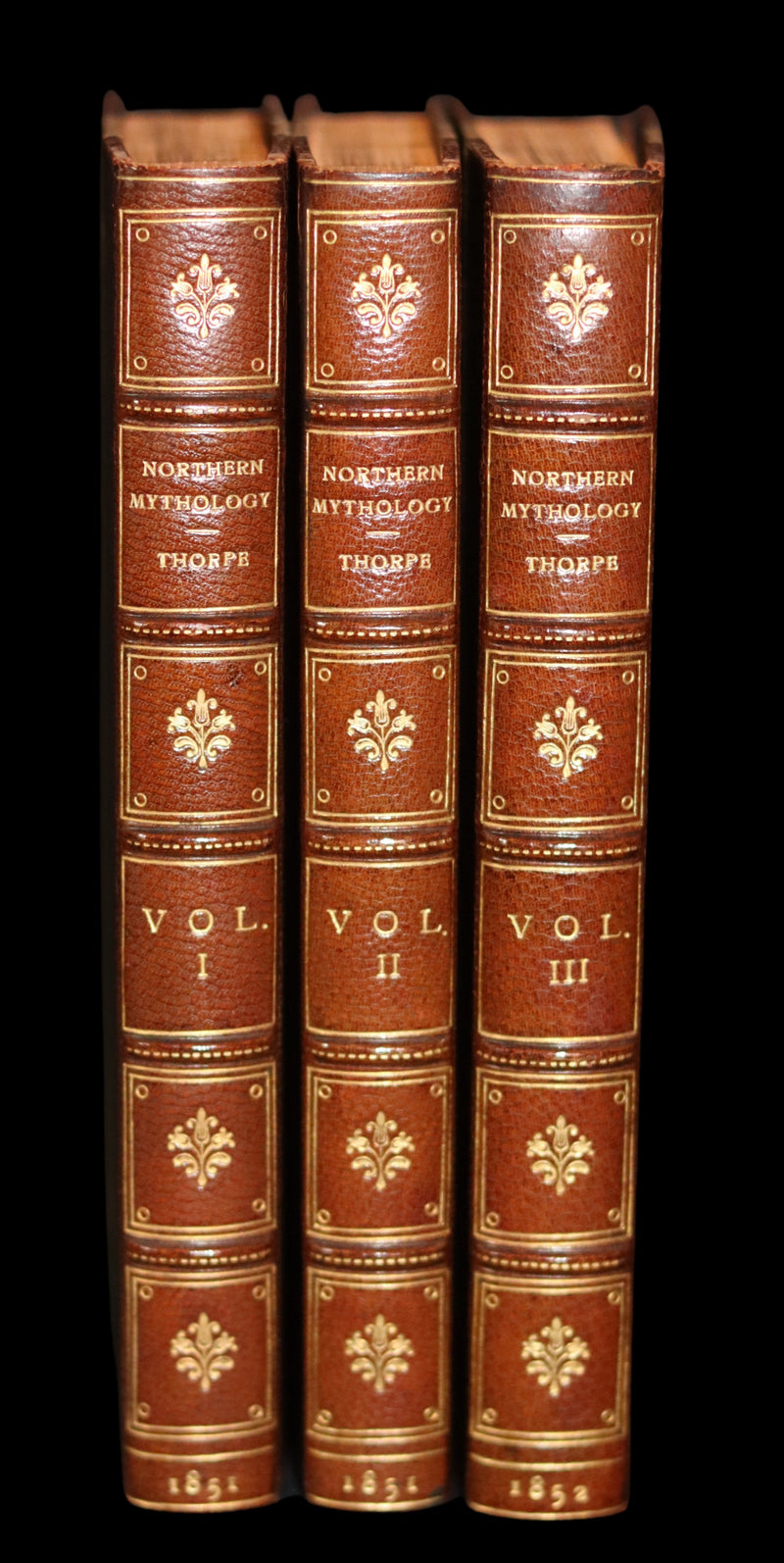 1851 Scarce First Edition set bound by Bayntun - Northern Mythology. Superstitions Of Scandinavia, North Germany, And The Netherlands.