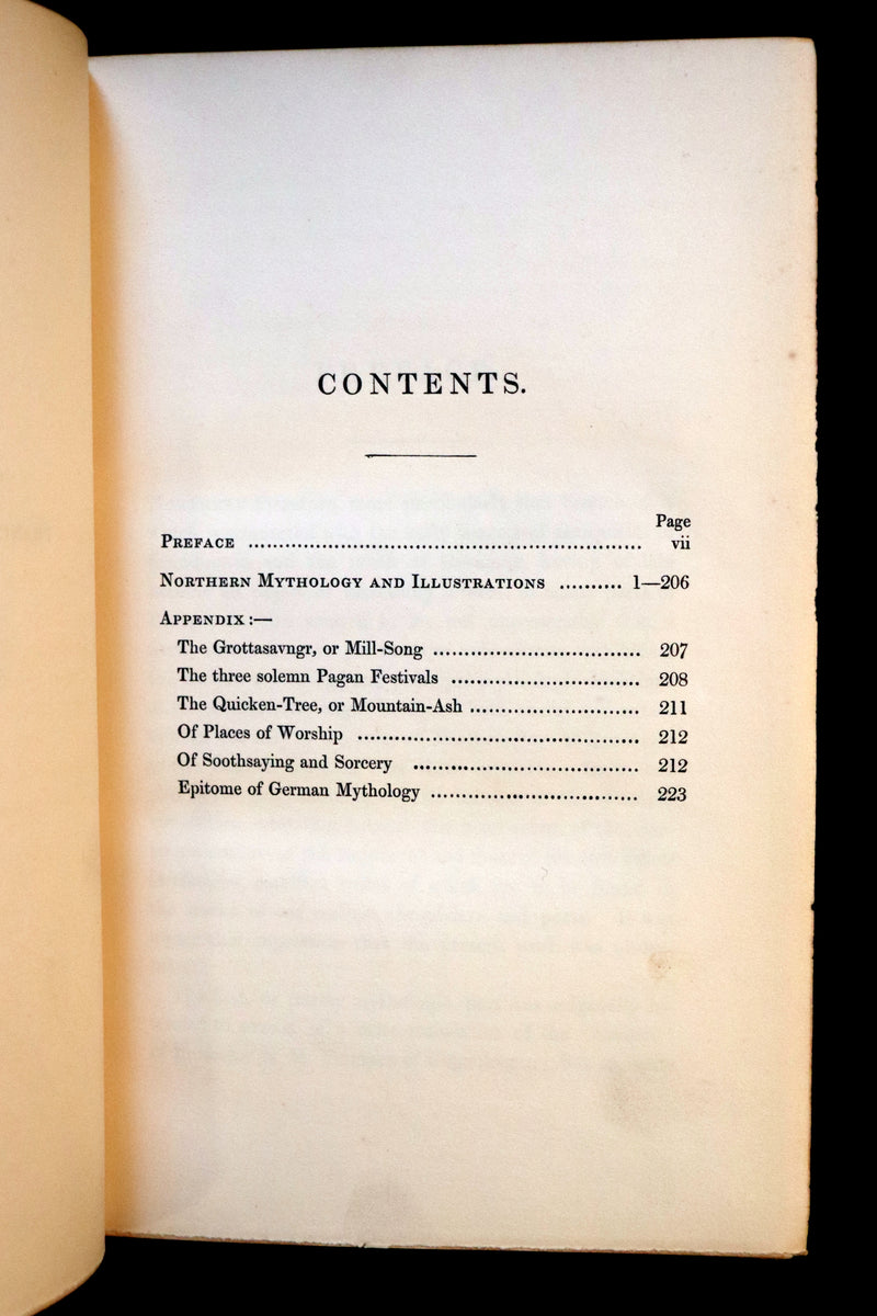 1851 Scarce First Edition set bound by Bayntun - Northern Mythology. Superstitions Of Scandinavia, North Germany, And The Netherlands.