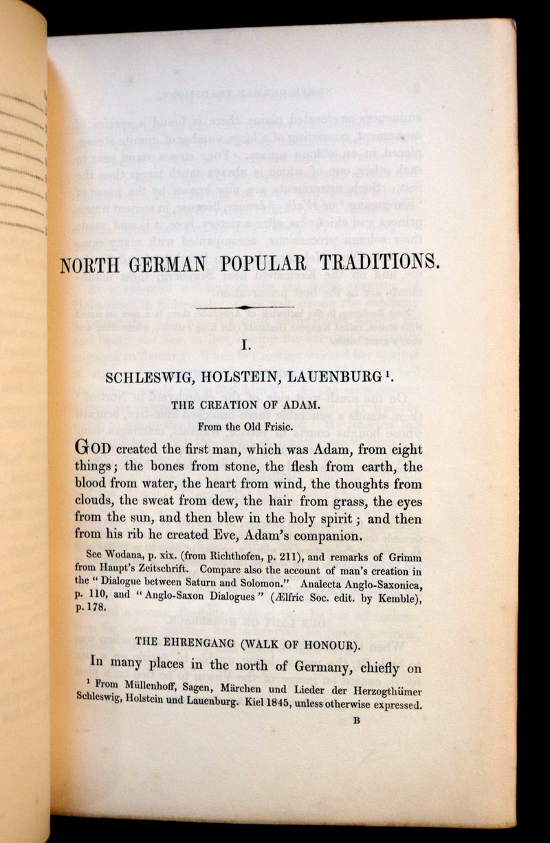 1851 Scarce First Edition set bound by Bayntun - Northern Mythology. Superstitions Of Scandinavia, North Germany, And The Netherlands.