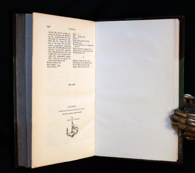 1851 Scarce First Edition set bound by Bayntun - Northern Mythology. Superstitions Of Scandinavia, North Germany, And The Netherlands.