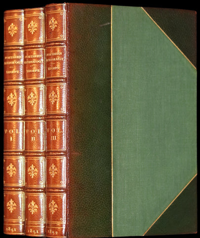 1851 Scarce First Edition set bound by Bayntun - Northern Mythology. Superstitions Of Scandinavia, North Germany, And The Netherlands.