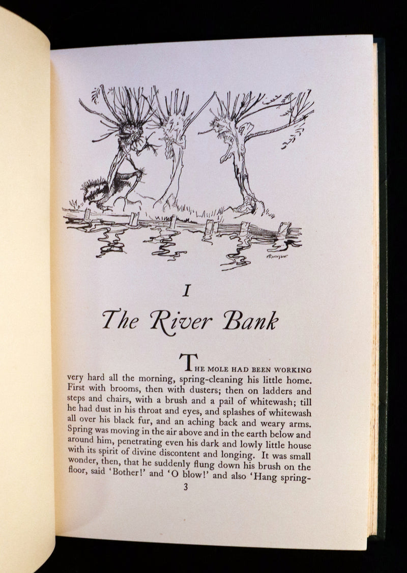 1950 Rare Book - The WIND IN THE WILLOWS. First Edition illustrated by Arthur RACKHAM.