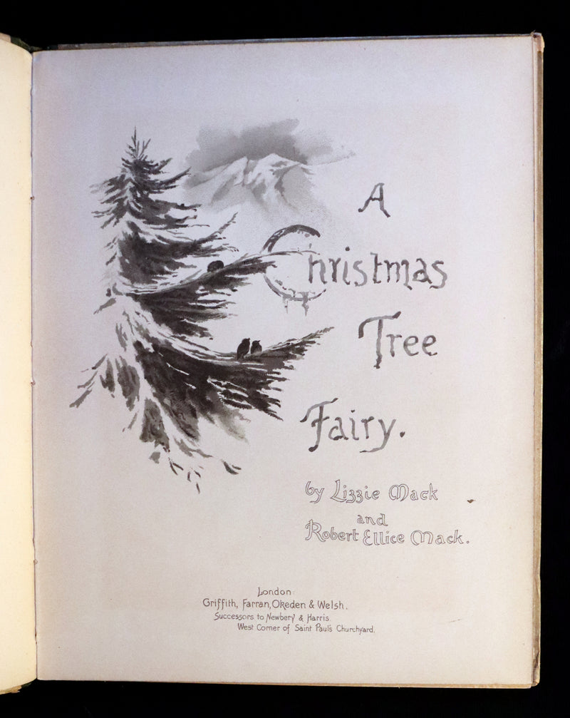 1887 Scarce Victorian Book ~ The Christmas Tree Fairy illustrated by Lizzie Lawson Mack.