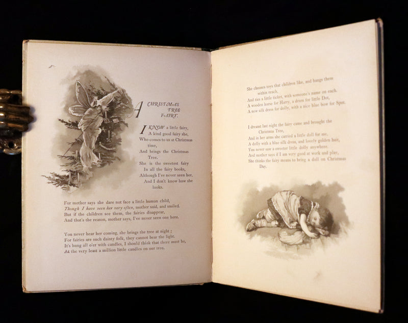 1887 Scarce Victorian Book ~ The Christmas Tree Fairy illustrated by Lizzie Lawson Mack.