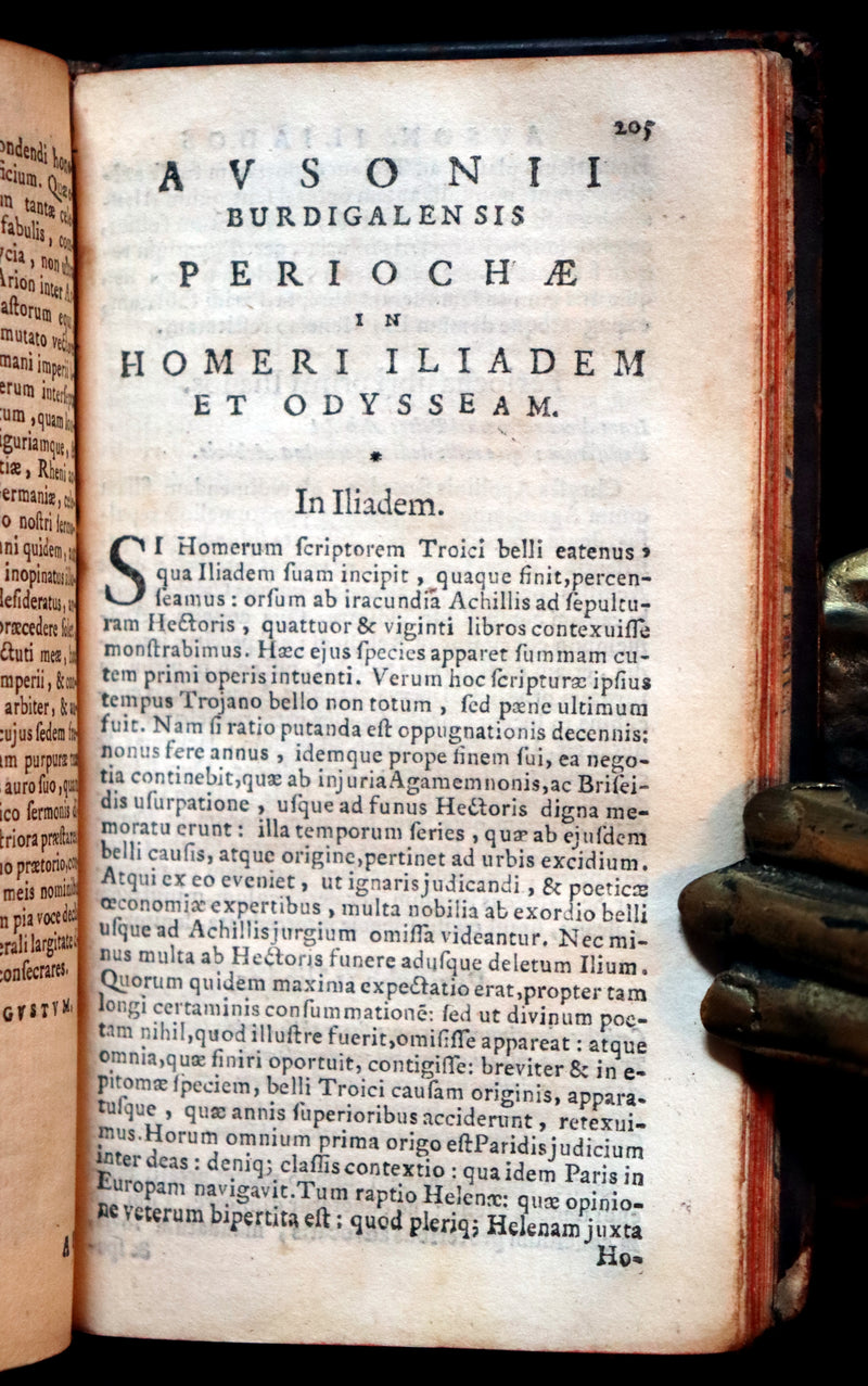 1669 Rare Latin Book - Roman poet AUSONIUS Works. D. Magni Ausonii Burdigalensis Opera.