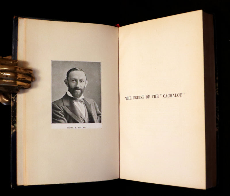 1899 Rare Whaling Expedition Book bound by Root - The Cruise of the "Cachalot" by F.T. Bullen.