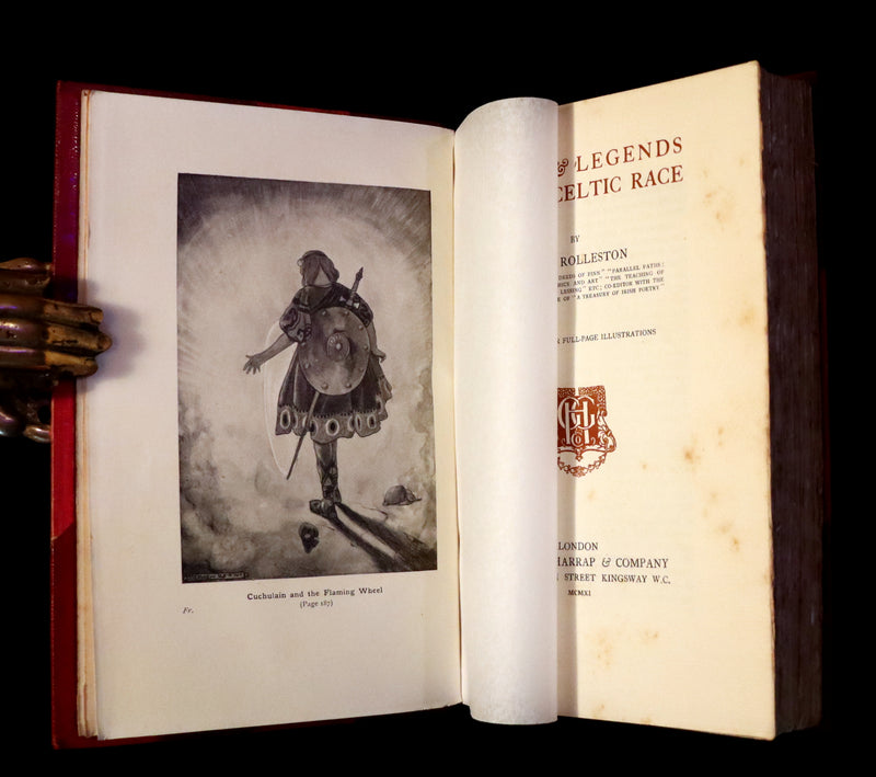 1911 First Edition bound by Morrell - Myths & Legends of the CELTIC Race by Thomas William Hazen Rolleston. Illustrated.