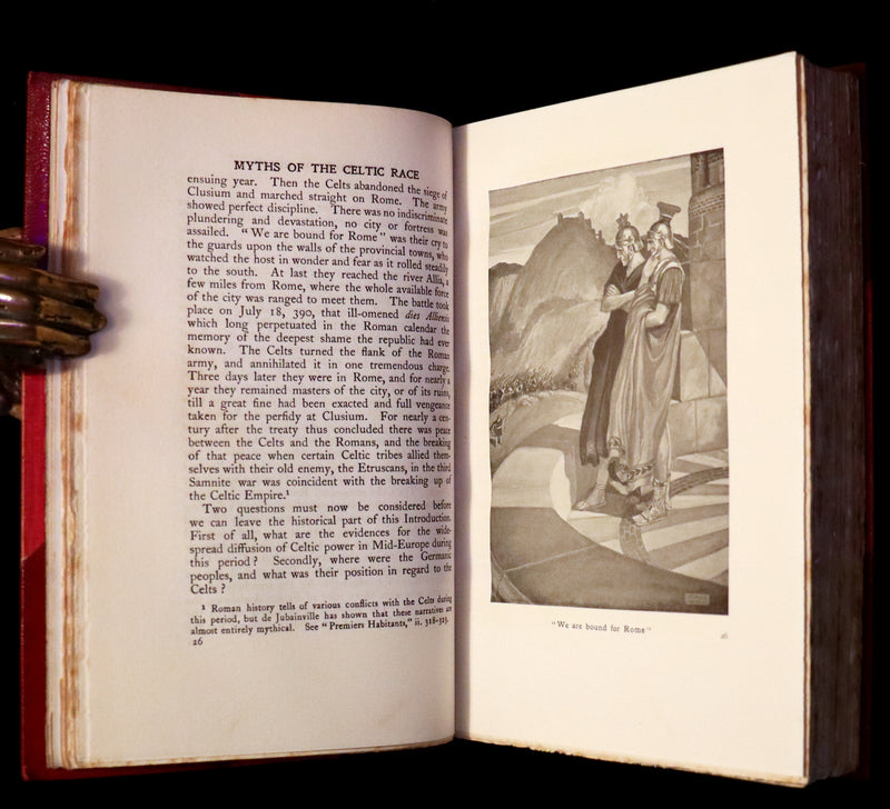 1911 First Edition bound by Morrell - Myths & Legends of the CELTIC Race by Thomas William Hazen Rolleston. Illustrated.