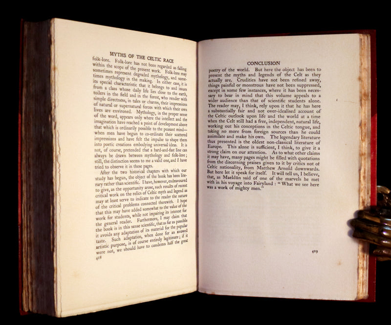 1911 First Edition bound by Morrell - Myths & Legends of the CELTIC Race by Thomas William Hazen Rolleston. Illustrated.