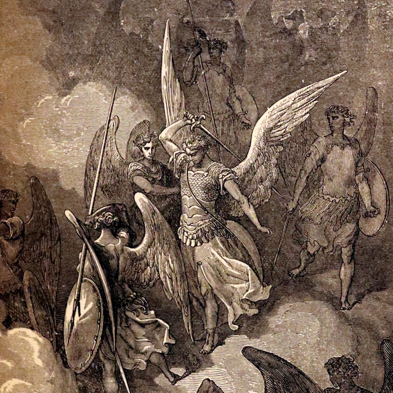 1884 Rare Victorian Book ~ The Poetical Works of John Milton. The Paradise Lost, Paradise Regained, etc. Illustrated.