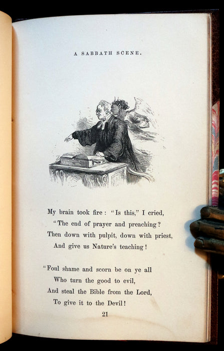 1854 Rare 1stED Antislavery Poem bound by Riviere - A SABBATH SCENE by John Greenleaf Whittier.