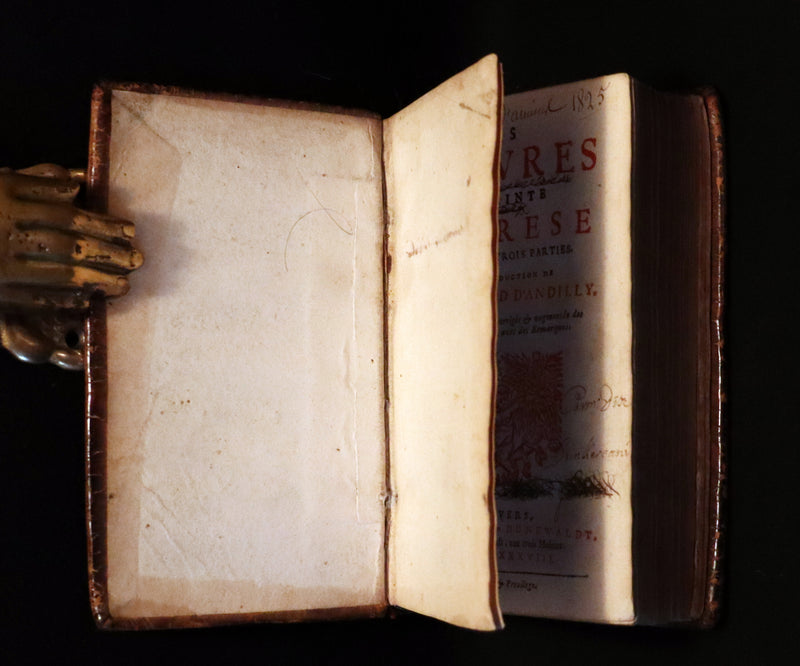 1688 Scarce French Book - Works of Saint Teresa of Avila by Robert Arnauld d'Andilly.