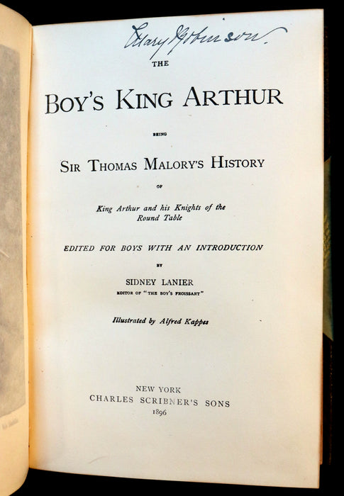 1896 Rare Book - The Boy's KING ARTHUR and of His Noble Knights of the Round Table illustrated.