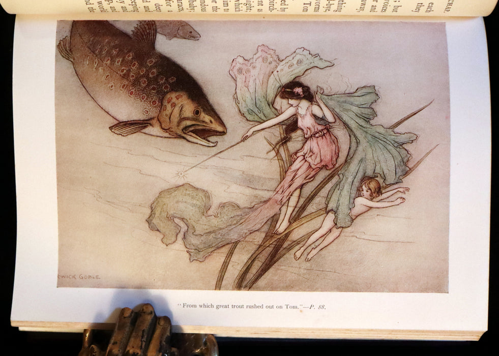 1927 Rare Book - Water-Babies Fairy Tale for a Land-Baby Illustrated by Warwick Goble.