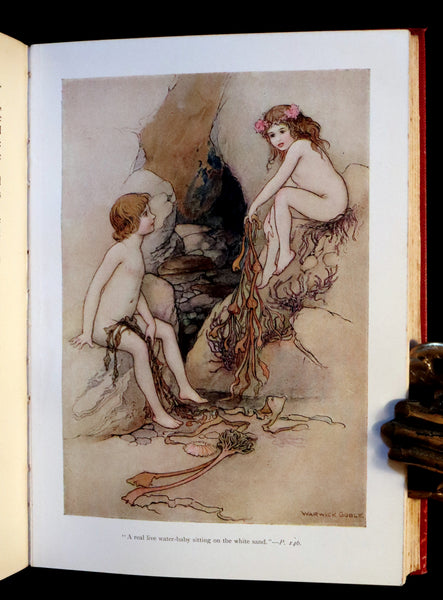 1927 Rare Book - Water-Babies Fairy Tale for a Land-Baby Illustrated by Warwick Goble.
