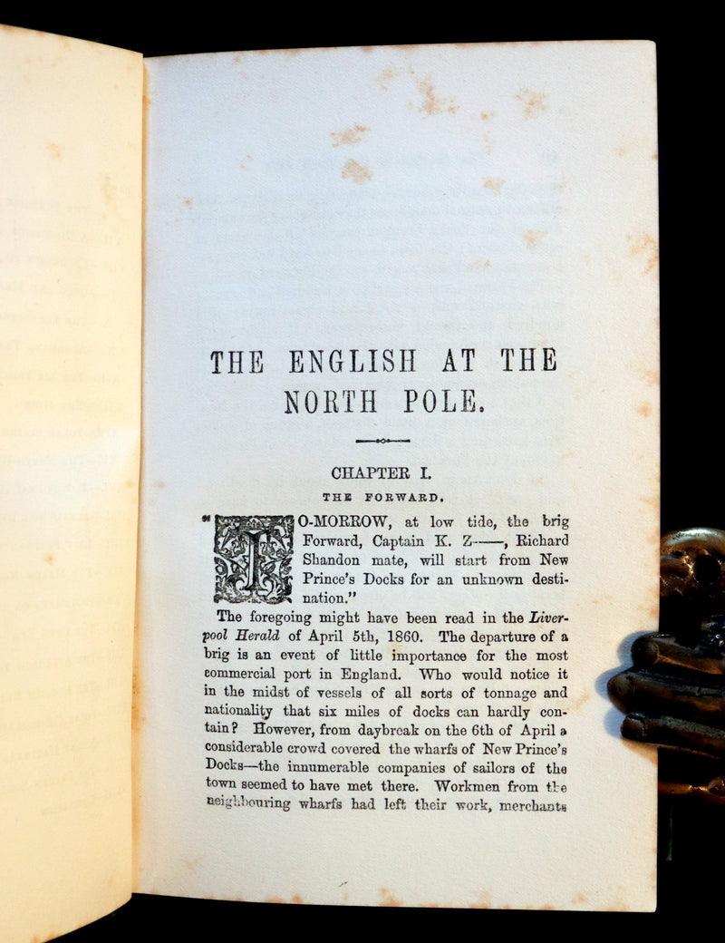 1909 Rare Book - JULES VERNE, The Adventures of Captain Hatteras. The English at the North Pole and The Ice Desert.