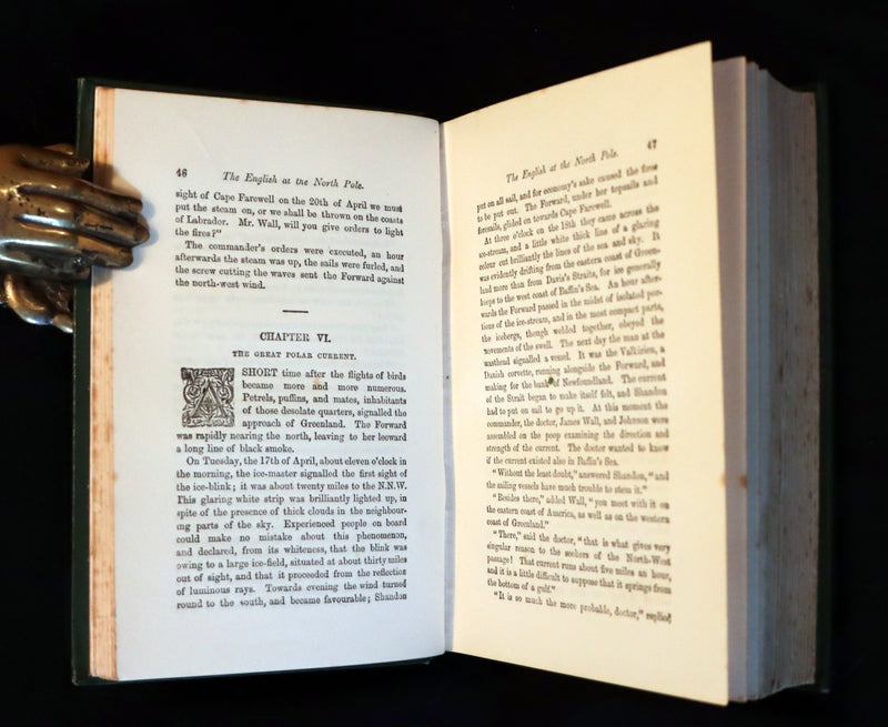 1909 Rare Book - JULES VERNE, The Adventures of Captain Hatteras. The English at the North Pole and The Ice Desert.