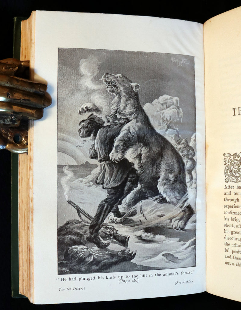 1909 Rare Book - JULES VERNE, The Adventures of Captain Hatteras. The English at the North Pole and The Ice Desert.