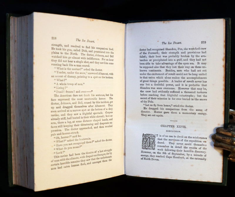 1909 Rare Book - JULES VERNE, The Adventures of Captain Hatteras. The English at the North Pole and The Ice Desert.