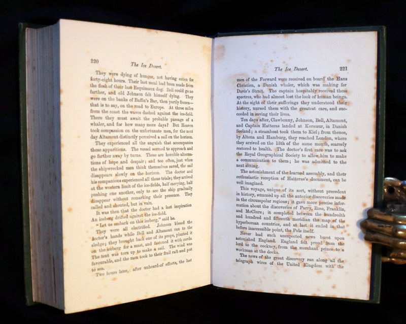 1909 Rare Book - JULES VERNE, The Adventures of Captain Hatteras. The English at the North Pole and The Ice Desert.