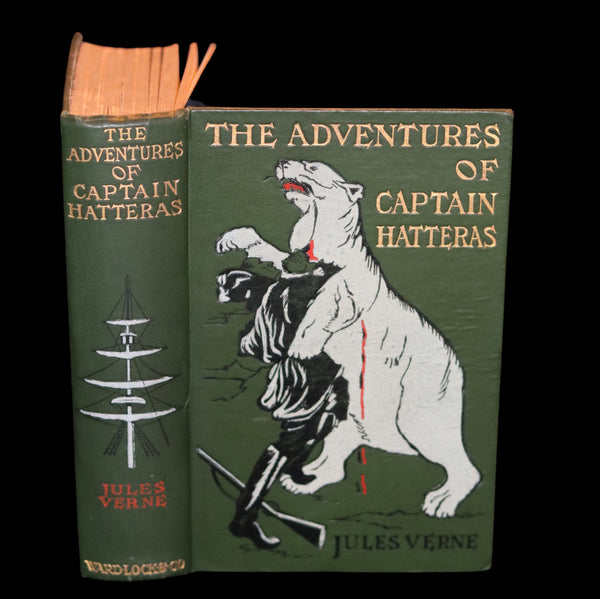 1909 Rare Book - JULES VERNE, The Adventures of Captain Hatteras. The English at the North Pole and The Ice Desert.