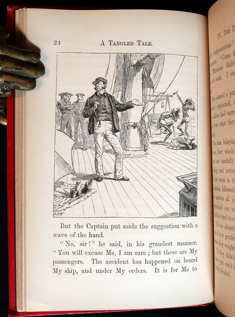 1885 Rare Book - A TANGLED TALE by Lewis Carroll, illustrated by Arthur B. Frost.