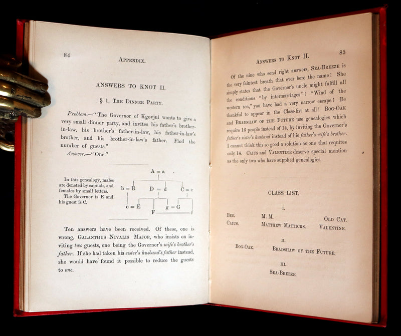 1885 Rare Book - A TANGLED TALE by Lewis Carroll, illustrated by Arthur B. Frost.