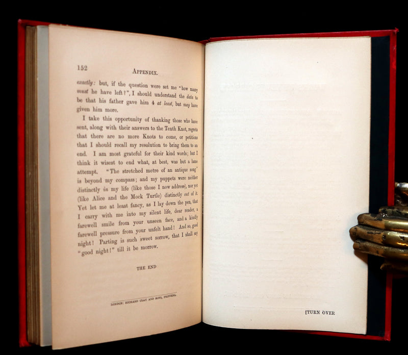 1885 Rare Book - A TANGLED TALE by Lewis Carroll, illustrated by Arthur B. Frost.