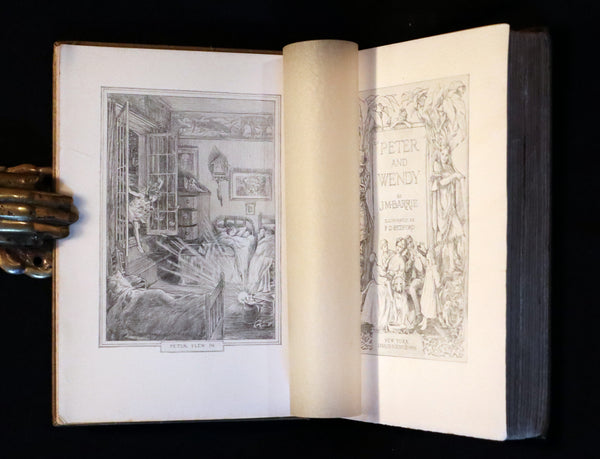 1911 Rare PETER PAN First Edition - PETER and WENDY by James Matthew Barrie illustrated by F.D. Bedford.