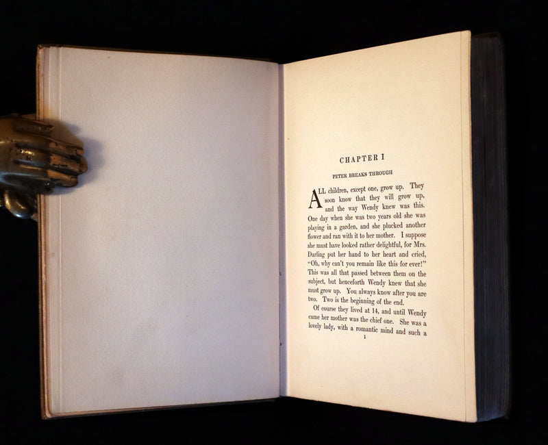 1911 Rare PETER PAN First Edition - PETER and WENDY by James Matthew Barrie illustrated by F.D. Bedford.