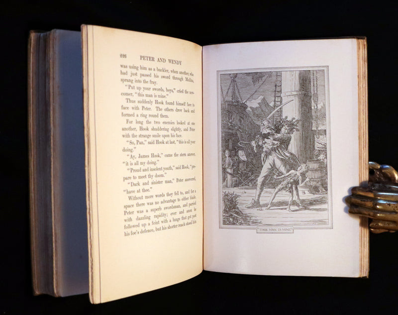 1911 Rare PETER PAN First Edition - PETER and WENDY by James Matthew Barrie illustrated by F.D. Bedford.