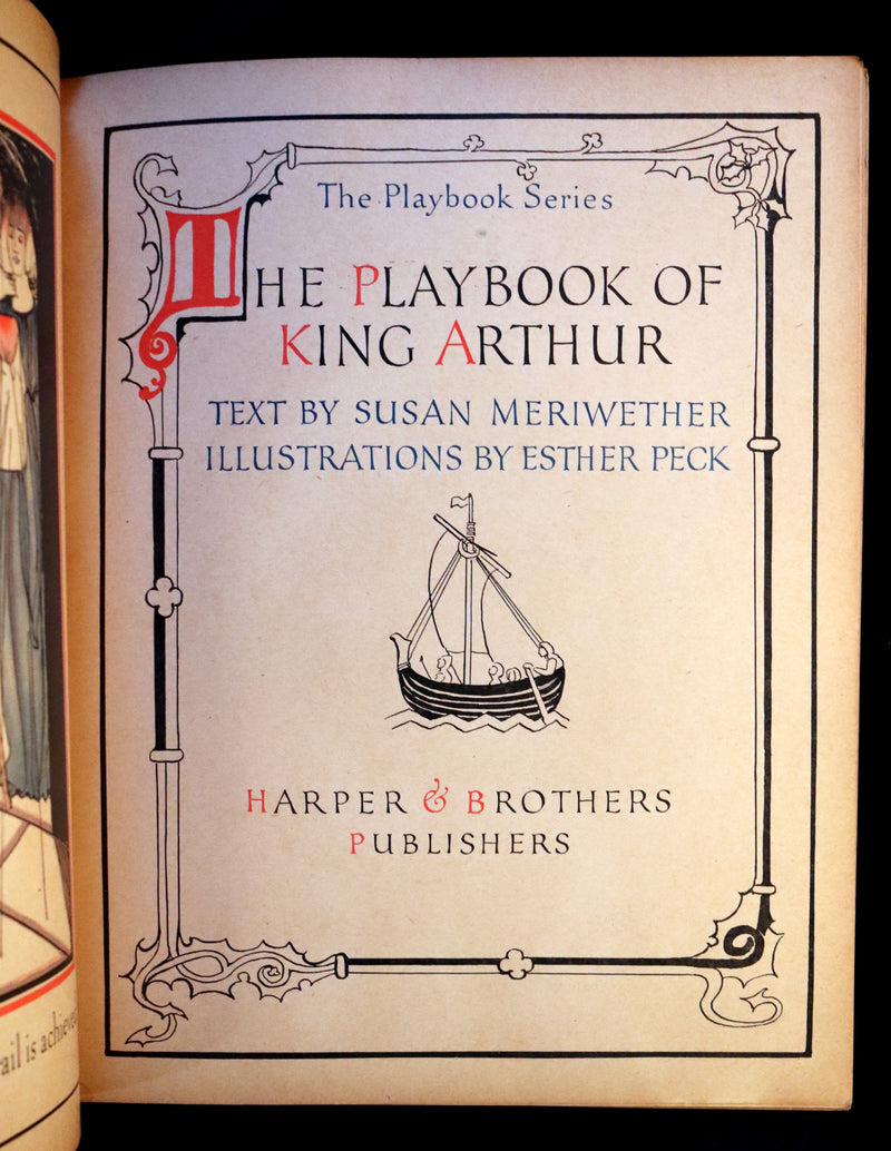 1928 Scarce uncut Playbook - The Playbook of KING ARTHUR. His Court, Queens, Knights of the Round Table.