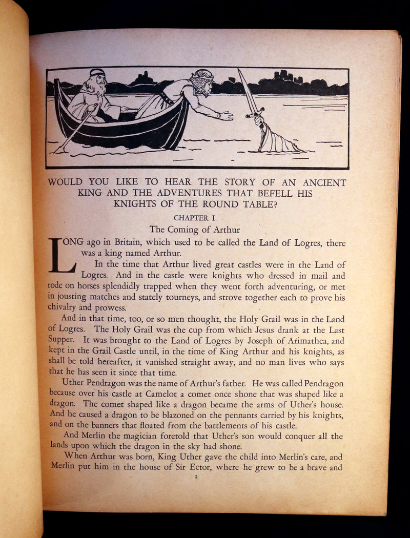 1928 Scarce uncut Playbook - The Playbook of KING ARTHUR. His Court, Queens, Knights of the Round Table.