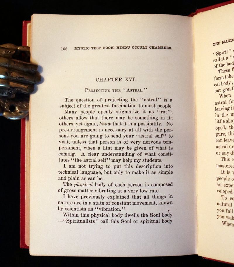 1909 Scarce Book -The Mystic Test Book of the Hindu Occult Chambers by de Laurence. Magic and Occultism in India. Crystal Gazing.